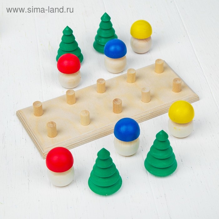 Счётный материал Счётный материал "Ёлочки и грибочки на полянке"