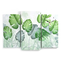 Часы настенные модульные, серия: Интерьер, "Кувшинки", 60 х 80 см Часы настенные модульные, серия: Интерьер, "Кувшинки", 60 х 80 см