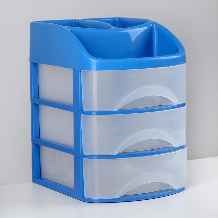 Мини-комод 3-х секционный с дополнительными отделениями &laquo;Минибокс-3&raquo;, цвет МИКС