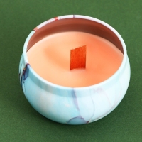 Ароматическая свеча из соевого воска &laquo;Сказочная&raquo;, аромат бабл гам, 6 х 6 х 4 см.