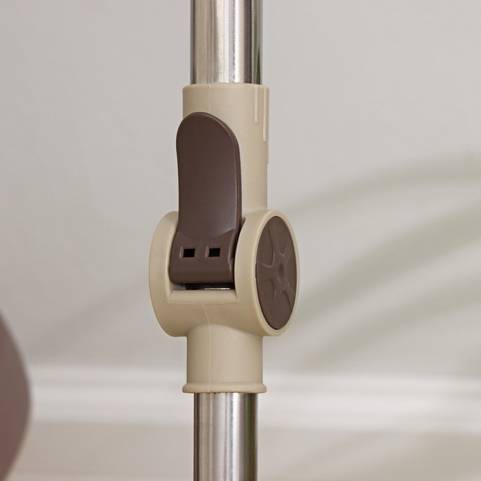 Швабра с отжимом и ведро с металлической центрифугой Доляна, 19,2 л, дополнительная насадка, цвет бежевый