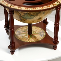 Глобус бар декоративный "Карта капитана" с подставкой внизу 41,6х41,6х56 см