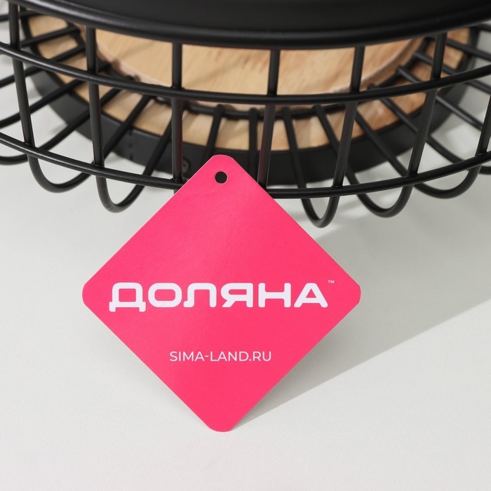 Фруктовница Доляна &laquo;Эстетика&raquo;, 36&times;28&times;14,5 см, цвет чёрный