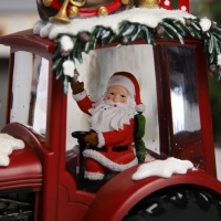 Фигура светодиодная &laquo;Праздничный трактор&raquo;, 25х13х21 см, музыка, батарейки ААх3 (не в комплекте), USB, свечение тёплое белое