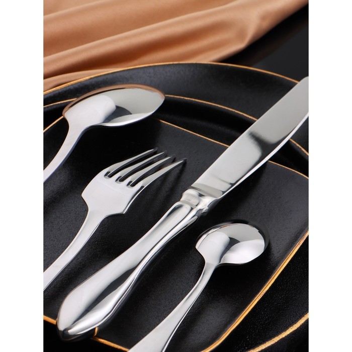 Набор столовых приборов &laquo;Уиттон&raquo;, 4 предмета, цвет серебряный