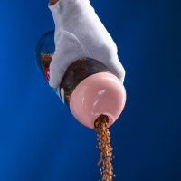 Банка для сыпучих продуктов &laquo;Аксис&raquo;, 500 мл, стеклянная, розовая крышка, Иран