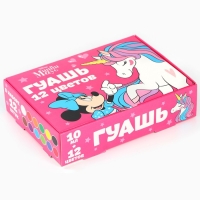 Гуашь 12 цветов по 10 мл &laquo;Единорог&raquo;, Минни Маус