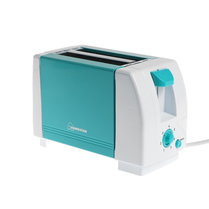 Тостер HOMESTAR HS-2002, 750 Вт, 7 режимов прожарки, 2 тоста, бирюзовый Тостер HOMESTAR HS-2002, 750 Вт, 7 режимов прожарки, 2 тоста, бирюзовый