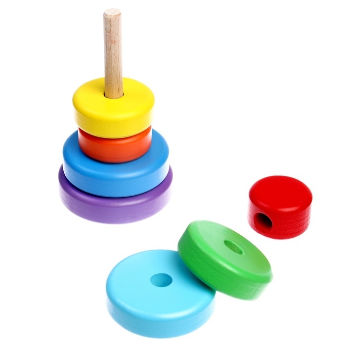 Пирамидка деревянная маленькая &laquo;Круг&raquo;