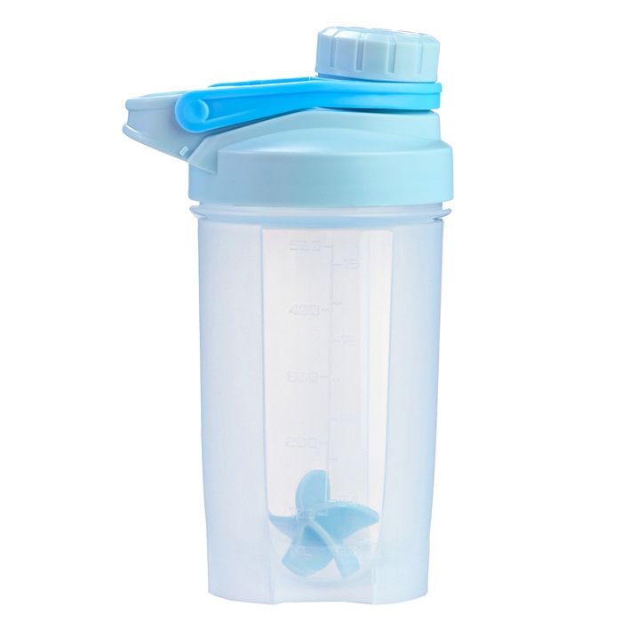 Шейкер, 500 мл, серия: Power, Шейкер, 500 мл, серия: Power, "Мастер К", 18.5 х 11 см, голубой