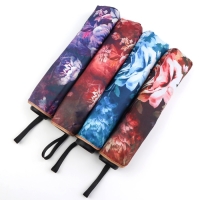 Зонт механический &laquo;Воздушные пионы&raquo;, эпонж, 4 сложения, 8 спиц, R = 48/55 см, D = 110 см, цвет МИКС