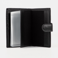 Портмоне мужское на кнопке, 3 в 1, для автодокументов и паспорта, 2 отдела, для карт, для монет, цвет чёрный Портмоне мужское на кнопке, 3 в 1, для автодокументов и паспорта, 2 отдела, для карт, для монет, цвет чёрный
