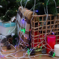 Гирлянда &laquo;Нить&raquo; 20 м, IP20, прозрачная нить, 200 LED, свечение мульти, 8 режимов, 220 В