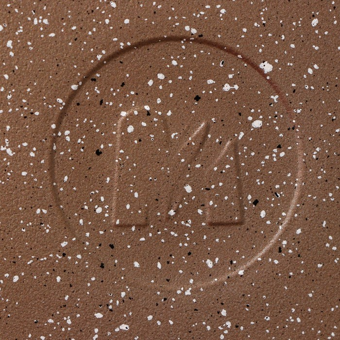 Сковорода &laquo;Гранит&raquo;, d=30 см, съёмная ручка, стеклянная крышка, антипригарное покрытие, цвет коричневый