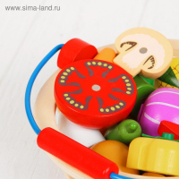 Игровой набор "Овощи в корзине", 14 овощей: 5,5 &times; 5 см