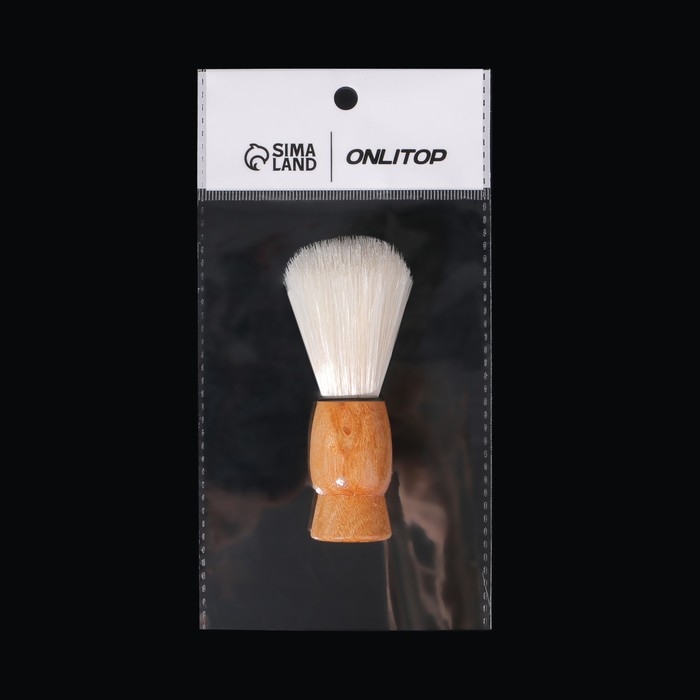 Помазок для бритья, деревянный, цвет светло - бежевый