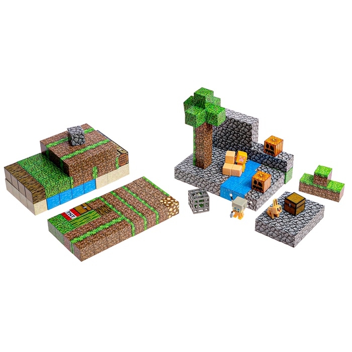 Конструктор UNICON &laquo;Магнитные кубики. Мой мир&raquo;, 2 фигурки, 192 детали