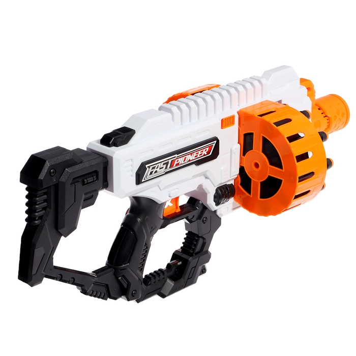 Бластер «Fast»,стреляет мягкими пулями, работает от батареек Бластер «Fast»,стреляет мягкими пулями, работает от батареек