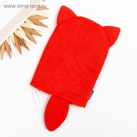 Мочалка детская для купания &laquo;Лисичка&raquo;, варежка, из махры