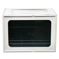 Файл-кабинет 4-секционный СТАММ, белый корпус, черные лотки