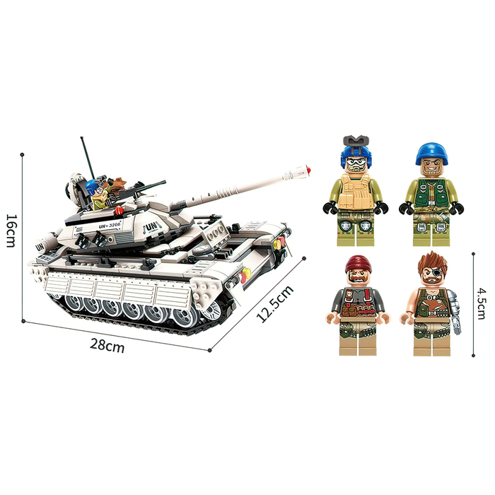 Конструктор Миротворцы &laquo;Боевой танк&raquo;, 4 минифигуры, 430 деталей