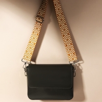 Ручка для сумки &laquo;Орнамент&raquo;, стропа, 135 &plusmn; 3 &times; 3,8 см, цвет горчичный