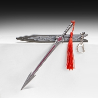 Сувенирное оружие подвесное мини "Меч в стиле Геншин", брелок, 20 см, серебристый Сувенирное оружие подвесное мини "Меч в стиле Геншин", брелок, 20 см, серебристый