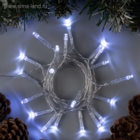 Гирлянда &laquo;Нить&raquo; 2 м, IP20, прозрачная нить, 20 LED, свечение белое, 2 режима, AAх3