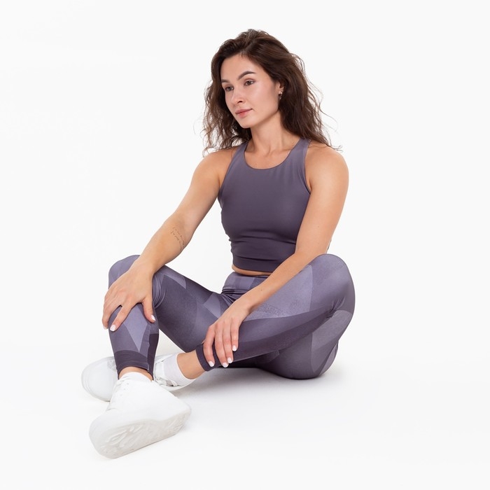 Леггинсы женские, цвет чёрно-белый, размер 52 (2ХL) Леггинсы женские, цвет чёрно-белый, размер 52 (2ХL)