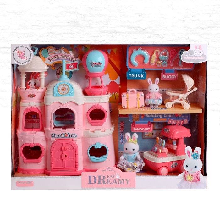 Дом для зверей &laquo;Зайчики: большая семья&raquo; с набором аксессуаров