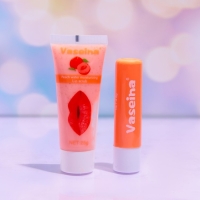 Набор для губ &laquo;Персик&raquo; : бальзам и скраб