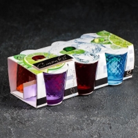 Набор стопок «Радуга», 50 мл, 6 шт, форма МИКС Набор стопок «Радуга», 50 мл, 6 шт, форма МИКС