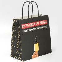 Пакет подарочный новогодний &laquo;Только пузырики&raquo;, 22 х 22 х 11 см, Новый год