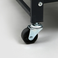 Стеллаж складной на колесах, 2 полки, 71,5&times;34&times;55, цвет чёрный матовый