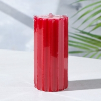 Свеча- цилиндр ароматическая "Рельеф. Бархатная роза", 5х10см Свеча- цилиндр ароматическая "Рельеф. Бархатная роза", 5х10см