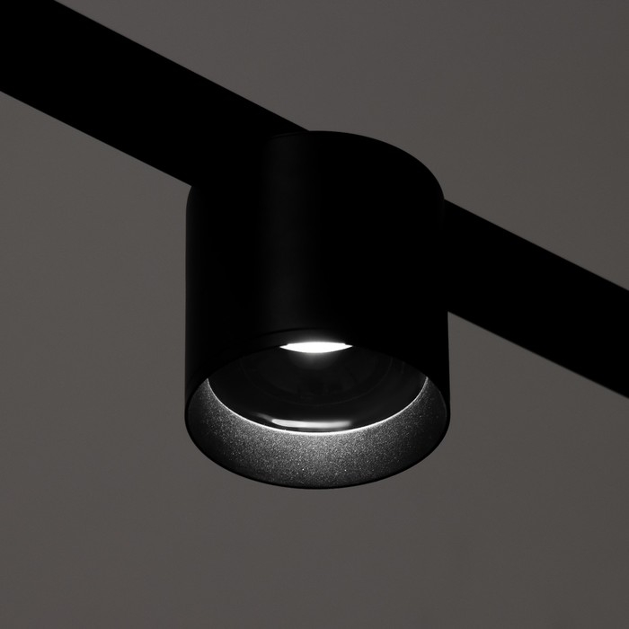 Светильник трековый SLIM "Цилинр" LED 12Вт 3000K-6000К 48V CRI90 черный 8х8х7,5см