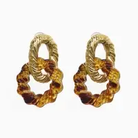 Серьги ассорти &laquo;Леопард&raquo; крученые, цветной в серебре