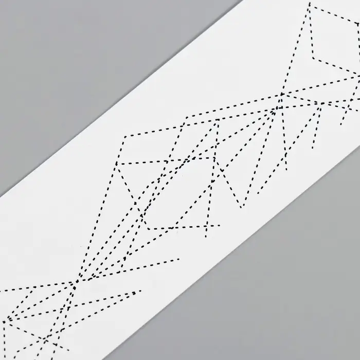 Переводная тату на тело чёрная &laquo;Браслет. Полигональные фигуры&raquo;, 20&times;3 см