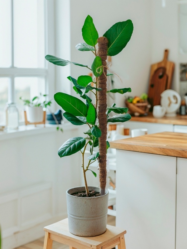 Опора для комнатнных цветов, h=100 см, d=2.5 см, пластик, кокосовая оплётка, Greengo Опора для комнатнных цветов, h=100 см, d=2.5 см, пластик, кокосовая оплётка, Greengo