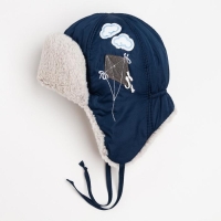 Шапка &laquo;Барни&raquo; для мальчика, цвет синий, размер 46