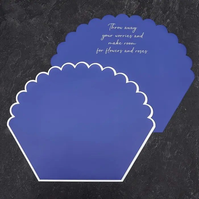 Пленка для цветов, фигурная, синяя, 55&times;30&times;45 см