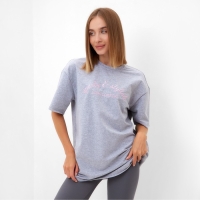 Футболка женская MINAKU OVERSIZE FIT: SPORTY & STYLISH цвет светло-серый, р-р 42