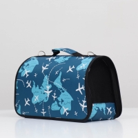 Сумка-переноска каркасная "Самолеты", размер S, 37,5 х 17 х 22 см