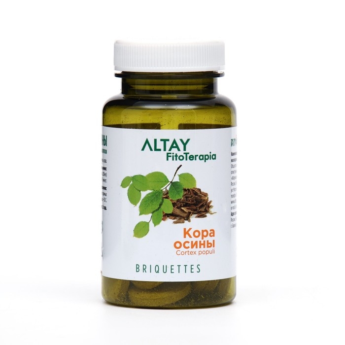 Кора осины, 25 брикетов по 2 гр. Кора осины, 25 брикетов по 2 гр.