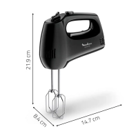 Миксер Quickmix HM3108B1 с 5 скоростями, 300 Вт, черный
