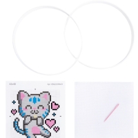 Набор для творчества. Вышивка "Счастливый котик" (с пяльцами) 05622