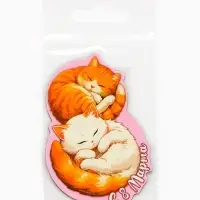 Магнит полимерный &laquo;Коты. 8 марта&raquo;, 4.6&times;6.8 см