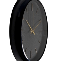 Часы настенные, интерьерные "Классика", d-30 см, со стеклом, черные