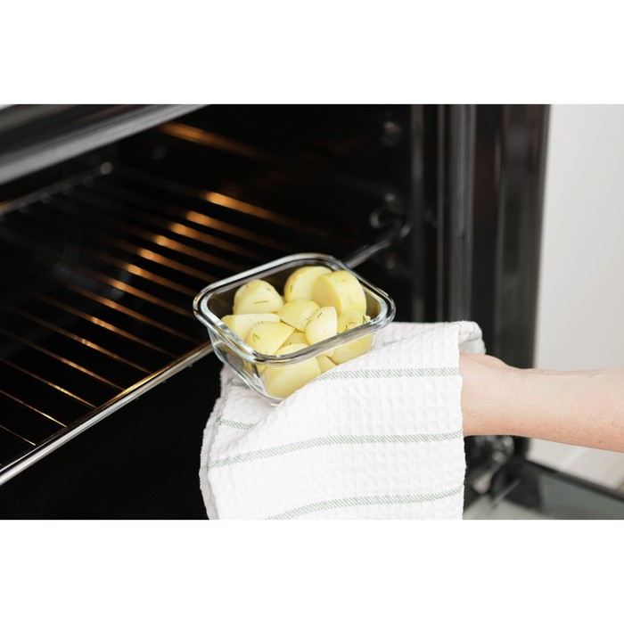 Контейнер из жаропрочного стекла с крышкой Cook and Freeze, 300 мл, 12&times;6 см, цвет МИКС