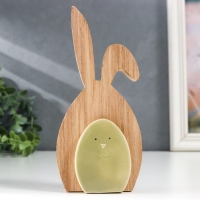 Сувенир дерево, керамика "Зайчик зелёный" 15х3х7,4 см Сувенир дерево, керамика "Зайчик зелёный" 15х3х7,4 см